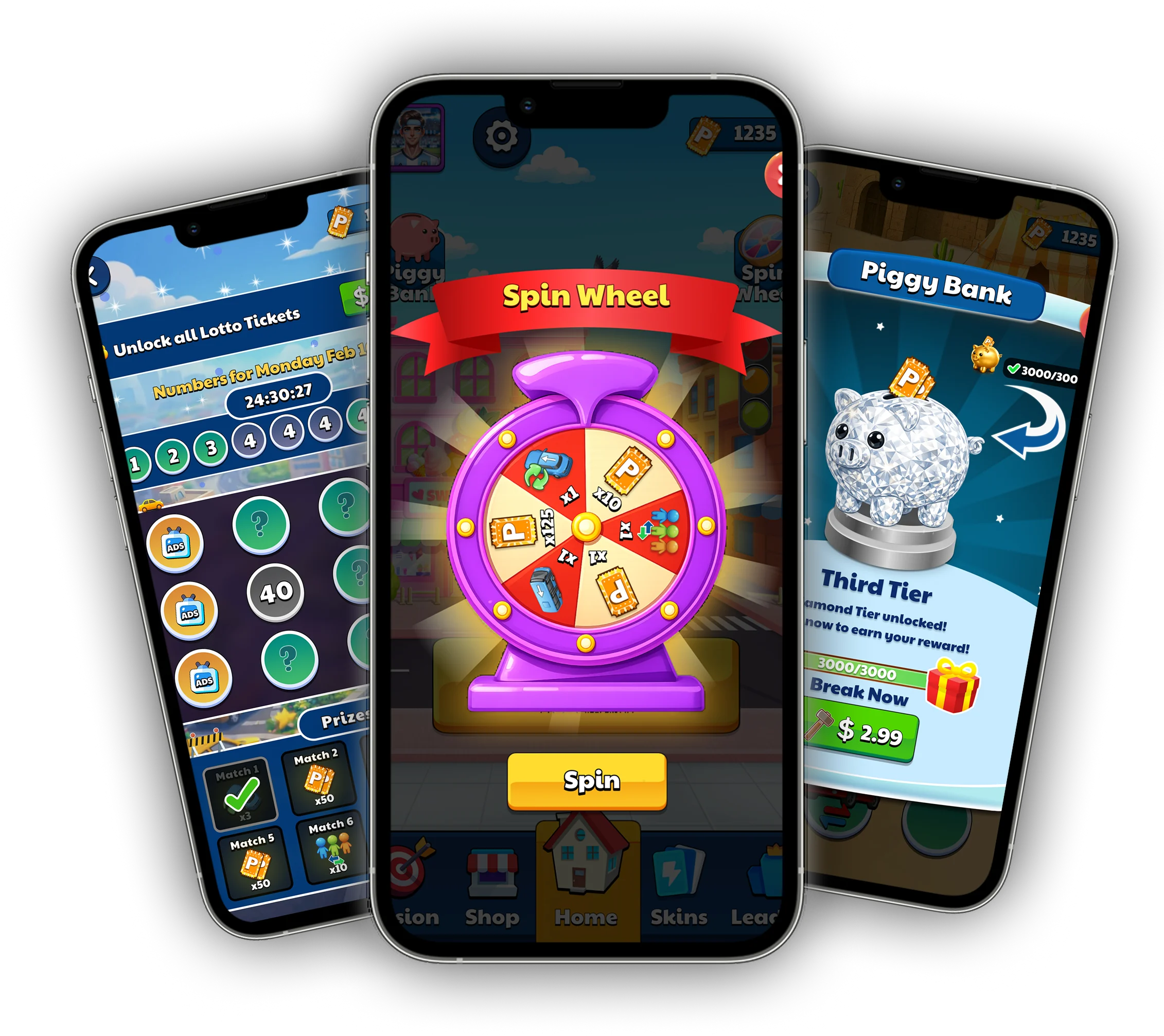 Spin Wheel Game Screens